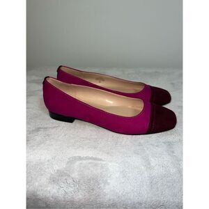 Women’s Round Toe Pink Two Tone Flats 6.5